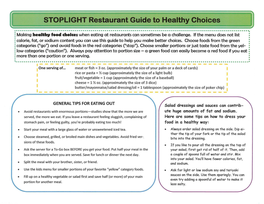 STOPLIGHT Restaurant Guide to Healthy Choices I -·