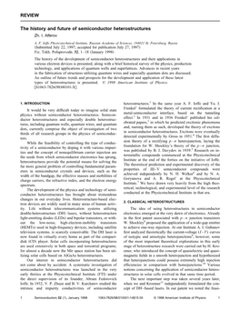 REVIEW the History and Future of Semiconductor Heterostructures