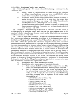 Interbasin Transfer, Including Water Supply Sources That Do Not Require an Interbasin Transfer and Use of Water Conservation Measures