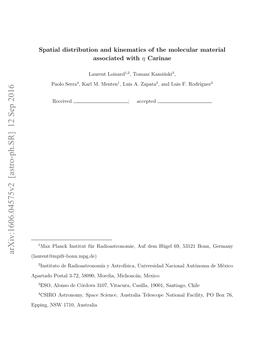 Spatial Distribution and Kinematics of the Molecular Material Associated with Η Carinae