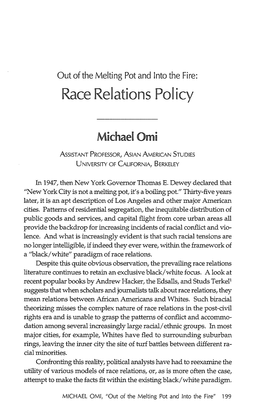 Race Relations Policy