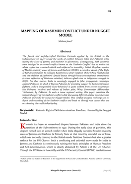 Mapping of Kashmir Conflict Under Nugget Model