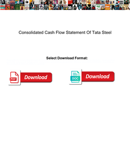 Consolidated Cash Flow Statement of Tata Steel