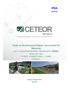 Study on Environmental Impact Assessment for Motorway IPSA