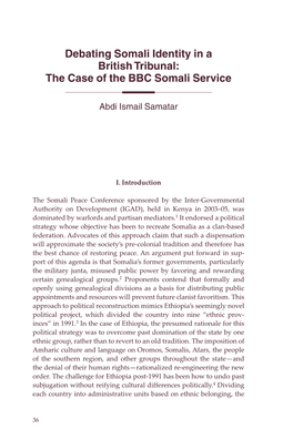 The Case of the BBC Somali Service