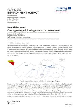 River Kleine Nete: Creating Ecological Flooding Zones at Recreation Areas