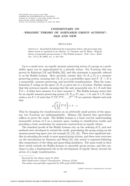 Ergodic Theory of Amenable Group Actions”: Old and New