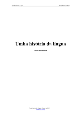 Umha História Da Língua