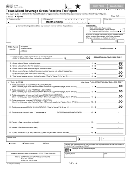 67-100 Mixed Beverage Gross Receipts Tax Report