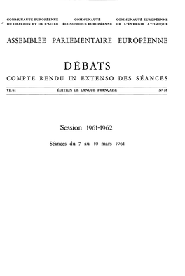 Débats Compte Rendu in Extenso Des Séances