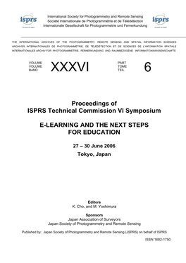 International Society for Photogrammetry and Remote Sensing Société Internationale De Photogrammétrie Et De Télédétection