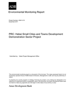 Environmental Monitoring Report