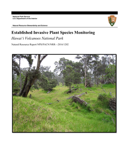 Established Invasive Plant Species Monitoring Hawai‘I Volcanoes National Park