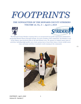 FOOTPRINTS – April 1, 2019 1 Volume 43 – Number 2 from the EDITOR Allan S