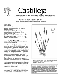 A Publication of the Wyoming Native Plant Society