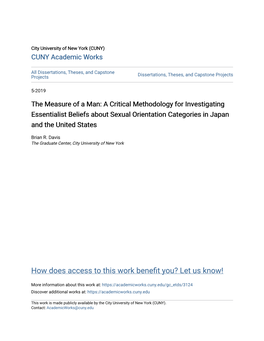 A Critical Methodology for Investigating Essentialist Beliefs About Sexual Orientation Categories in Japan and the United States