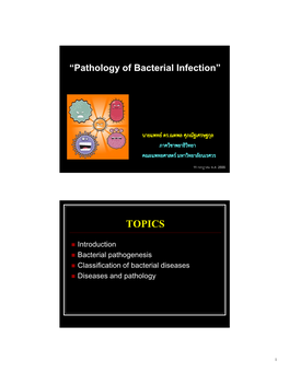 Pathology of Bacterial Infection”