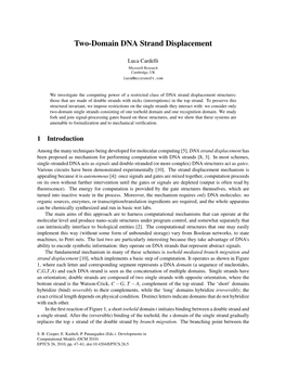 Two-Domain DNA Strand Displacement