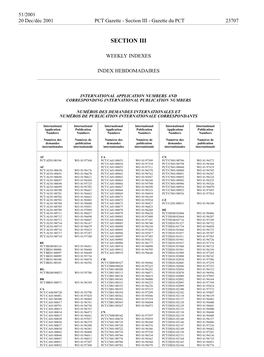 PCT Gazette, Weekly Issue No. 51, 2001