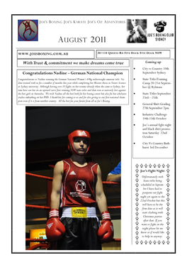 Joes-Newsletter-Aug11