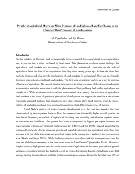 Factors Shaping Land-Use Change in Rural Tamil Nadu: a Micro-Level Study