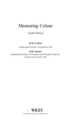 Measuring Colour