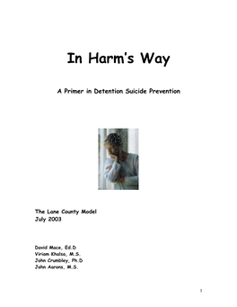 Adolescent Suicide Prevention in Detention