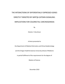 The Interactions of Differentially Expressed Genes