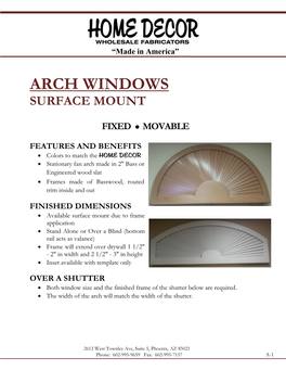 Arch Windows Surface Mount