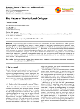 The Nature of Gravitational Collapse