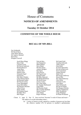 1 Notices of Amendments