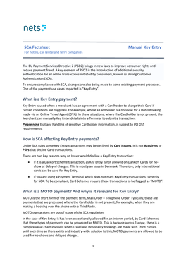 How Is SCA Affecting Key Entry Payments? What Is a MOTO