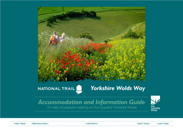 The Yorkshire Wolds Way Accommodation and Information Guide