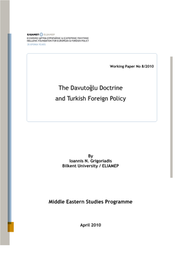 The Davutoğlu Doctrine and Turkish Foreign Policy