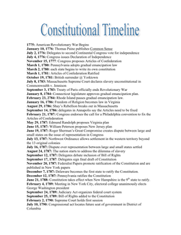 Constitutional Timeline