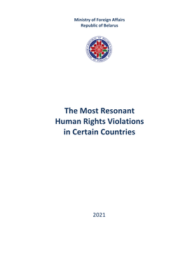 The Most Resonant Human Rights Violations in Certain Countries