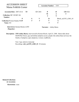 Finding Aid for MF150 Women Studies WST