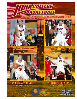 2011 Collegeinsider.Com Tournament Guide Mike Glover Scott Machado Alejo Rodriguez Rashon Dwight