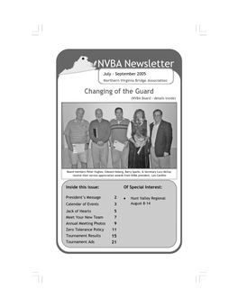 NVBA Newsletter Jul-Sep 2005 PMR.Pub