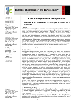A Pharmacological Review on Breynia Retusa
