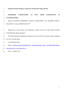 Postprint of Food Chemistry Volume 287, 30 July 2019, Pages 295-302