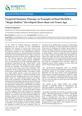 Targeted Immune Therapy As Example of Paul Ehrlich's “Magic Bullets”