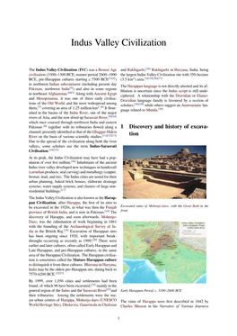 Indus Valley Civilization