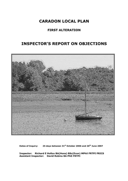 Caradon Local Plan 1St Alteration Inspectors-Report-Final-2007
