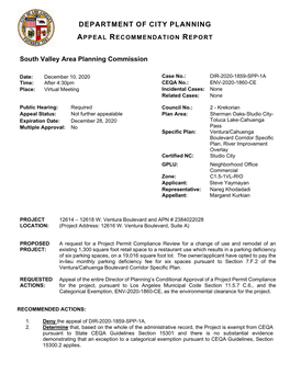 DIR-2020-1859-SPP-1A Time: After 4:30Pm CEQA No.: ENV-2020-1860-CE Place: Virtual Meeting Incidental Cases: None Related Cases: None