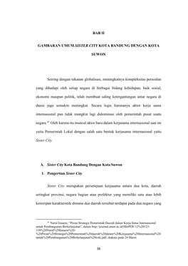 Bab Ii Gambaran Umum Sister City Kota Bandung Dengan