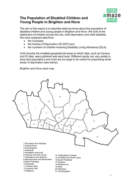 The Aim of This Report Is to Describe What We Know About the Population of Disabled Children and Young People in Brighton and Hove