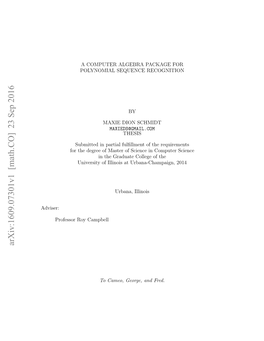 Arxiv:1609.07301V1 [Math.CO] 23 Sep 2016