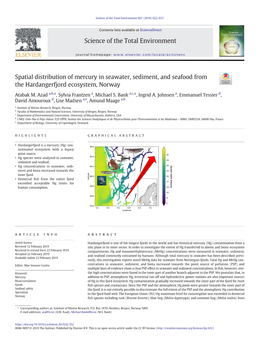 Spatial Distribution of Mercury in Seawater, Sediment, and Seafood from the Hardangerfjord Ecosystem, Norway