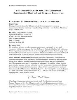 Precision Resistance Measurements